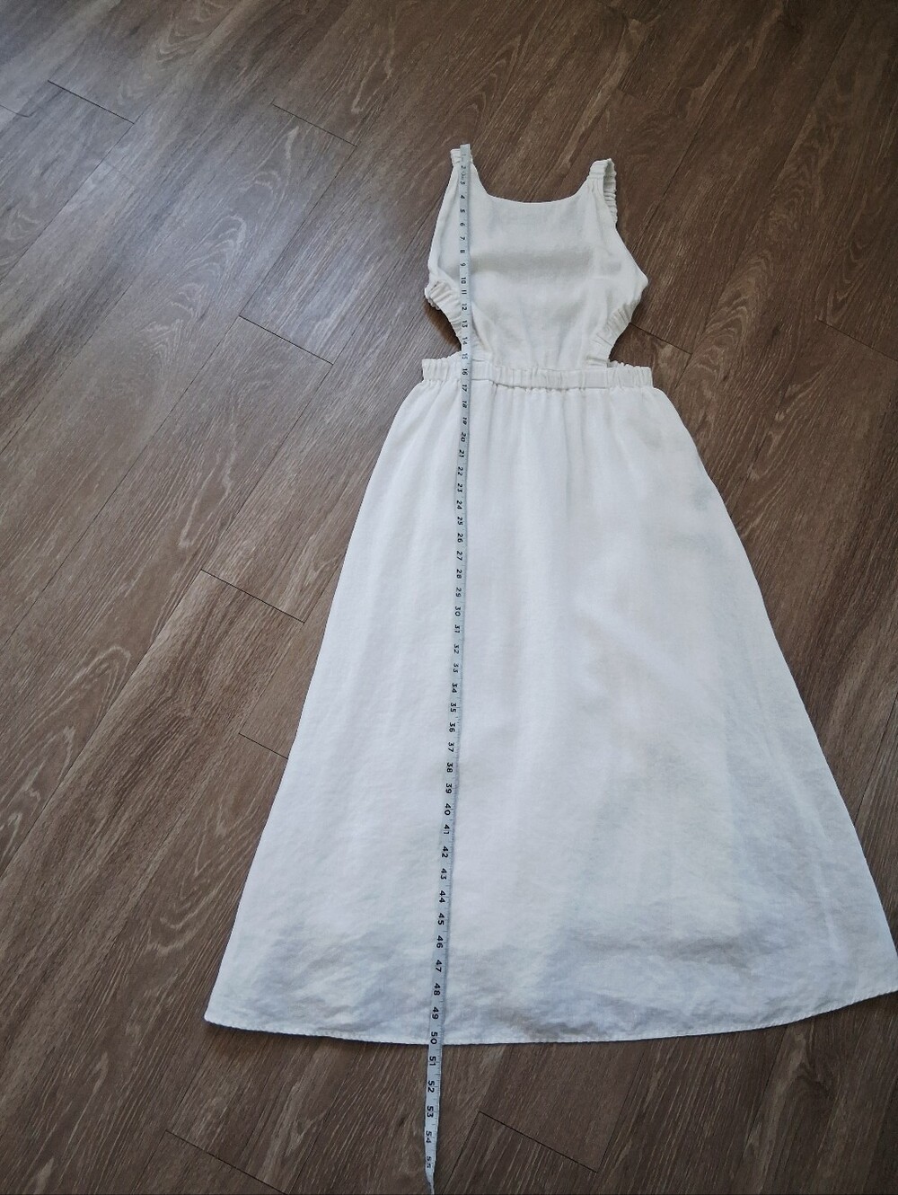 Pixie Market Beatrice White Linen Open Back Midi Dress - Picture 14 of 16